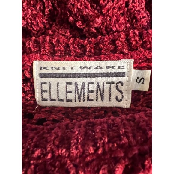 Knit Ware Elements Sweater Red Detail Knit Oversized USA Goth Chic SMALL - Picture 10 of 11
